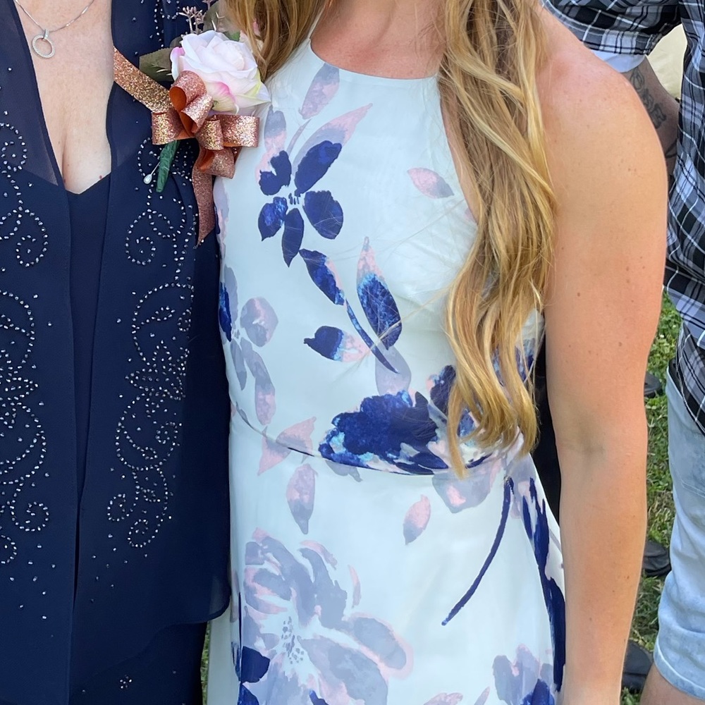 Blue floral king dress